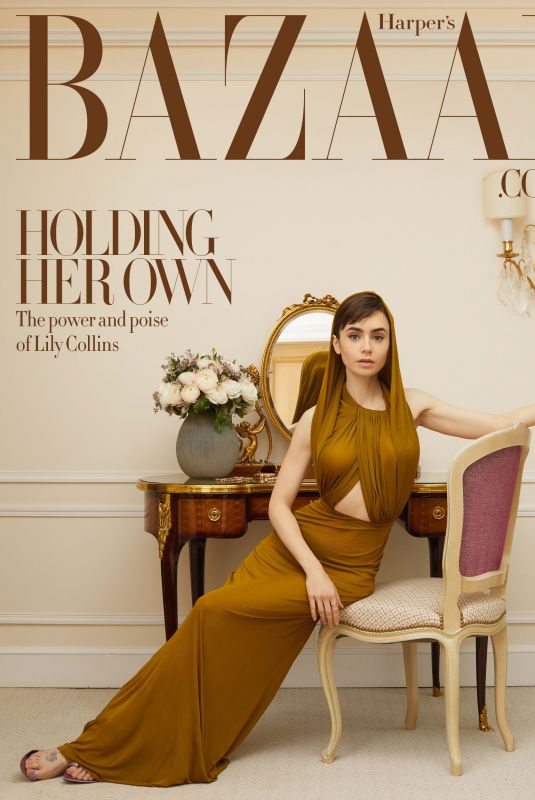 LILY COLLINS for Hharper’s Bazaar Magazine, UK March 2023