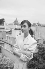 LILY COLLINS for Hharper
