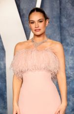 LILY JAMES at Vanity Fair Oscar Party in Beverly Hills 03/12/2023