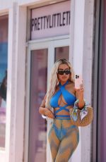 LISA OPIE Heading to Pretty Little Thing Pool Party in Miami 03/18/2023