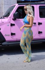 LISA OPIE Heading to Pretty Little Thing Pool Party in Miami 03/18/2023