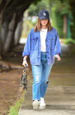 LUCY HALE in Double Denim Out for Coffee in Los Angeles 03/05/2023