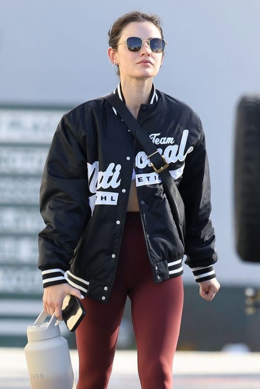 LUCY HALE Leaves a Hot Pilates Class in West Hollywood 03/01/2023