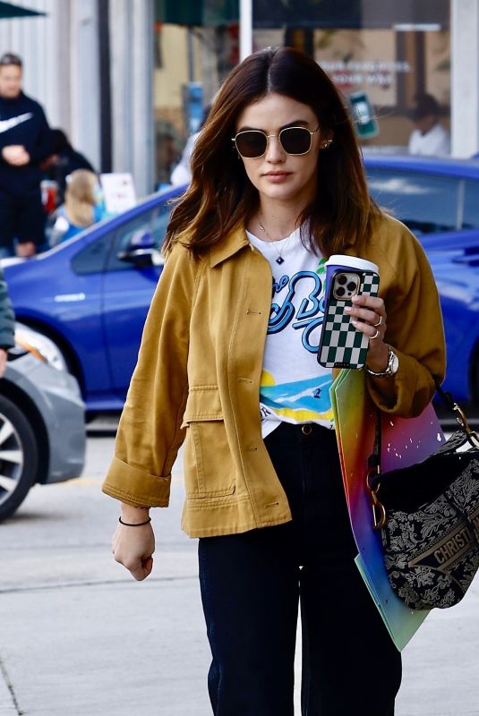 LUCY HALE Out for Coffee and Shopping in Studio City 03/04/2023