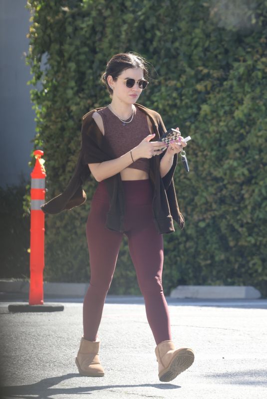 LUCY HALE Out for Sunday Morning Pilates Class in West Hollywood 03/26/2023