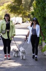 LUCY HALE Walks Her Dogs with a Friend in Studio City 03/24/2023