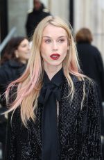 MARY CHARTERIS Arrives at Elie Saab Womenswear Fall/Winter 2023-2024 Show at Paris Fashion Week 03/04/2023