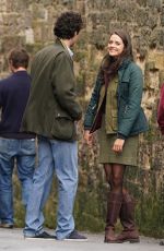 MEG BELLAMY on the Set of The Crown, Season 6 in Scotland 03/16/2023