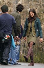 MEG BELLAMY on the Set of The Crown, Season 6 in Scotland 03/16/2023
