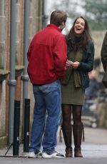 MEG BELLAMY on the Set of The Crown, Season 6 in Scotland 03/16/2023