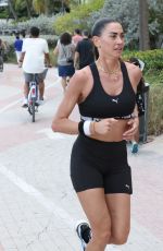 MELISSA SATTA in Bikini and Out Jogging in Miami Beach 03/28/2023