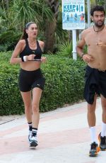 MELISSA SATTA in Bikini and Out Jogging in Miami Beach 03/28/2023