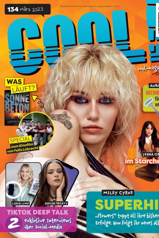 MILEY CYRUS in Cool Magazine, Austria March 2023