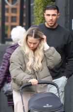 MOLLY MAE HAGUE and Tommy Furry Out for Lunch with Her Baby in Manchester 03/01/2023