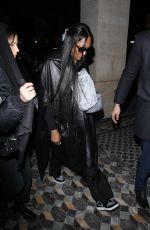 NAOMI CAMPBELL Arrives at Hotel Costes at Paris Fashion Week 03/03/2023