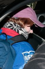 NATALIA DYER Leaves Her Hotel with Crutches in Paris 03/27/2023