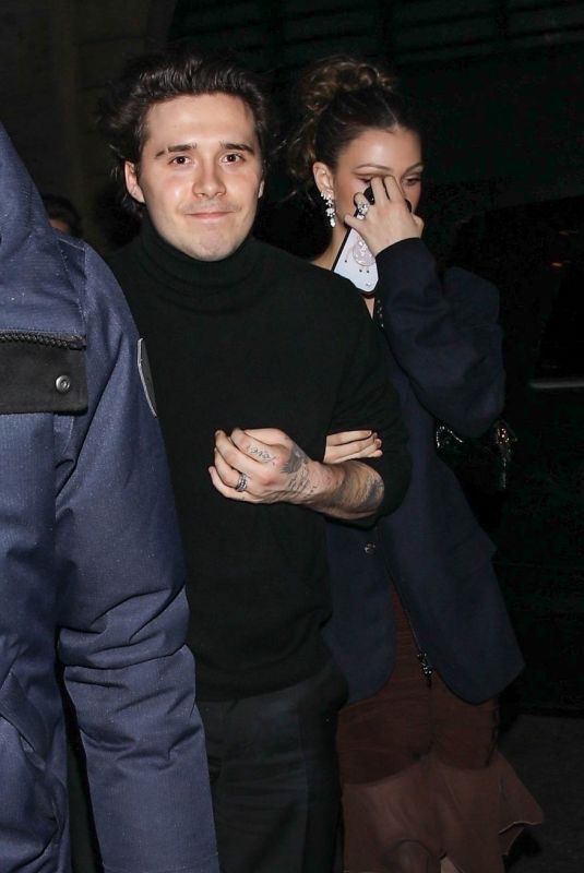 NICOLA PELTZ and Brooklyn Beckham Arrives at a Party at Paris Fashion Week 03/04/2023