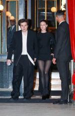 NICOLA PELTZ and Brooklyn Beckham Leaves Le Reserve Hotel in Paris 03/05/2023