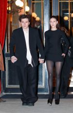 NICOLA PELTZ and Brooklyn Beckham Leaves Le Reserve Hotel in Paris 03/05/2023
