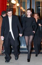 NICOLA PELTZ and Brooklyn Beckham Leaves Le Reserve Hotel in Paris 03/05/2023