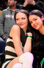 OLIVIA RODRIGO and IRIS APATOW at Oklahoma City Thunder vs Los Angeles Lakers Game at Crypto.com Arena 03/24/2023