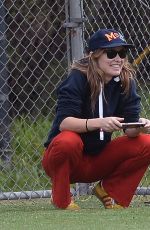 OLIVIA WILDE at a Soccer Pitch in Los Angeles 02/26/2023