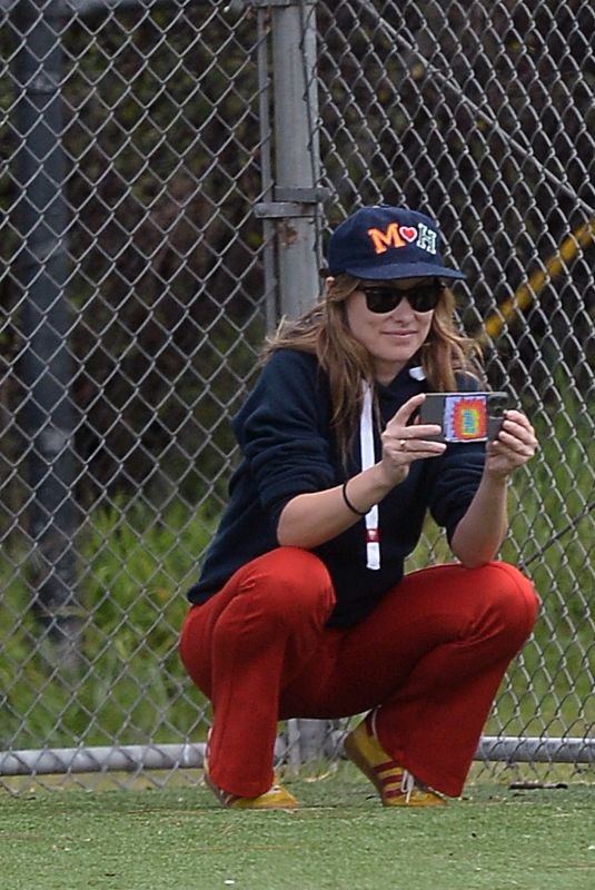 OLIVIA WILDE at a Soccer Pitch in Los Angeles 02/26/2023