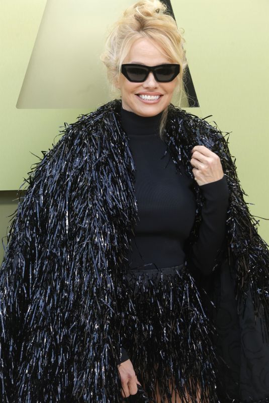 PAMELA ANDERSON at Versace FW23 Fashion Show at Pacific Design Center in West Hollywood 03/09/2023