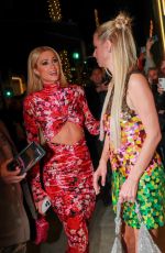 PARIS and NICKY HILTON Arrives at Miley Cyrus + Gucci Event in Beverly Hills 03/09/2023