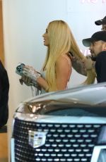 PARIS HILTON Arrives at Versace Show at Pacific Design Center in West Hollywood 03/09/2023