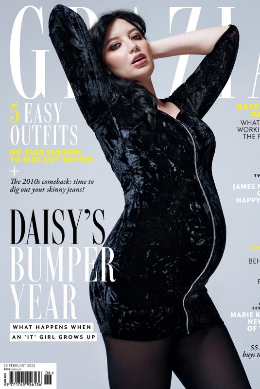 Pregnant DAISY LOWE in grazia Magazine, UK February 2023