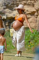 Pregnant RENEE BARGH in Bikini at a Beach in Sydney 03/18/2023