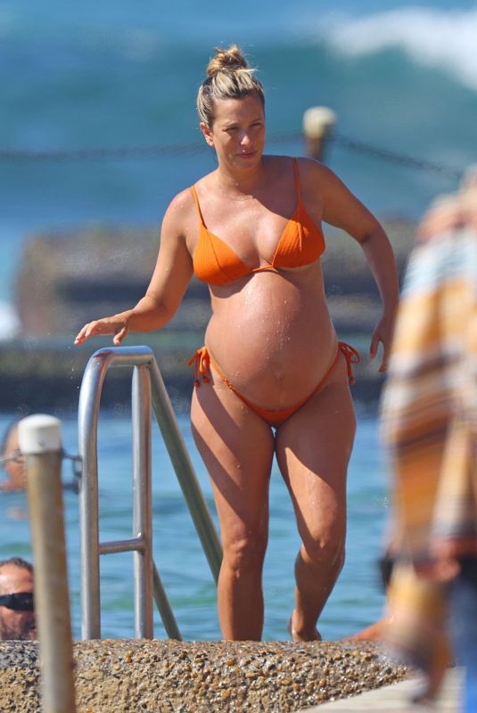 Pregnant RENEE BARGH in Bikini at a Beach in Sydney 03/18/2023