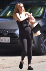 Pregnant RUMER WILLIS in Workout Body Suit Leaves a Gym in Los Angeles 03/05/2023