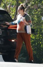 Pregnant RUMER WILLIS Makes a Stop at a Friend