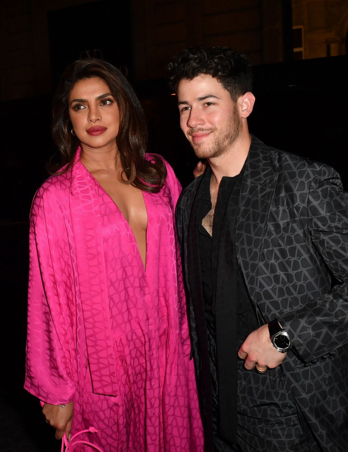 PRIYANKA CHOPRA and Nick Jonas Arrives at Valentino Womenswear Fall ...