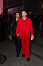 PRIYANKA CHOPRA and Nick Jonas Leaves Marquis Theater in Times Square in New York 03/17/2023