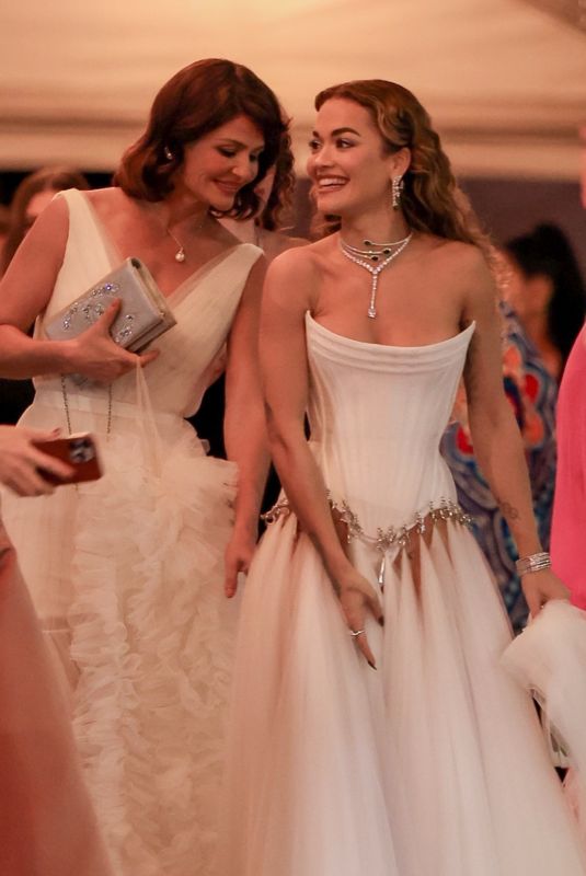 RITA ORA and HELENA CHRISTNESEN Leaves Vanity Fair Oscar Party in Beverley Hills 03/12/2023