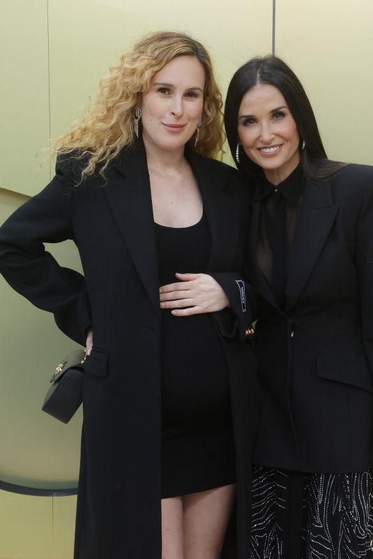 RUMER WILLIS and DEMI MOORE at Versace FW23 Show at Pacific Design Center in West Hollywood 03/09/2023