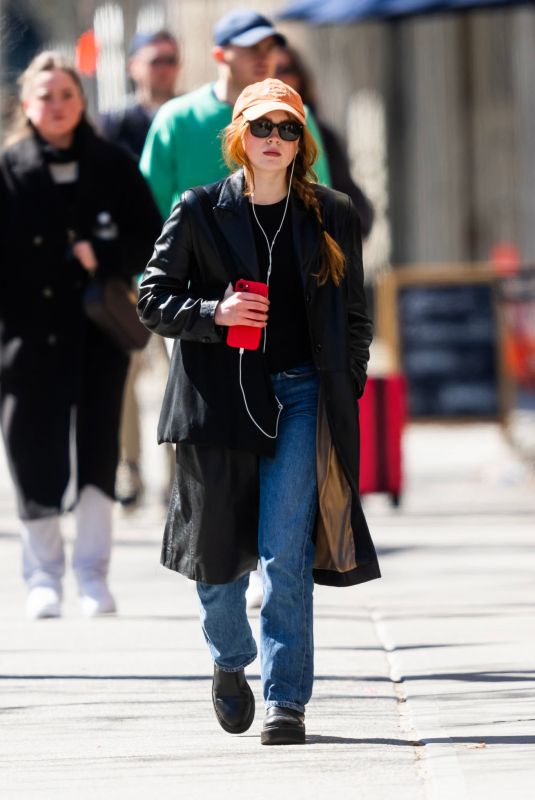 SADIE SINK Out and About in New York 03/30/2023