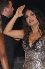 SALMA HAYEK Scarfs a Burger at Vanity Fair Oscars After Party 03/12/2023