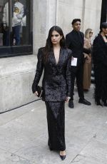 SARA SAMPAIO Arrives at Elie Saab Womenswear Fall/Winter 2023-2024 Show at Paris Fashion Week 03/04/2023