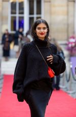SARA SAMPAIO Arrives at La Maison Vivier Fashion Show in Paris 03/02/2023