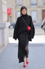 SARA SAMPAIO Arrives at La Maison Vivier Fashion Show in Paris 03/02/2023