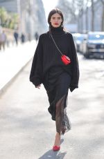 SARA SAMPAIO Arrives at La Maison Vivier Fashion Show in Paris 03/02/2023