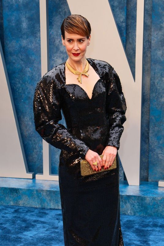 SARAH PAULSON at Vanity Fair Oscar Party in Beverly Hills 03/12/2023