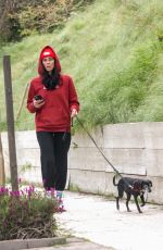 SARAH SILVEMRAN Out with Her Dog at Griffith Park in Los Angeles 03/06/2023