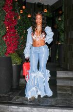 SAWEETIE Out for Dinner at Catch Steak in West Hollywood 03/23/2023