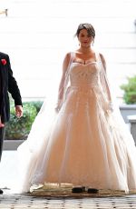 SELENA GOMEZ in a Wedding Dress on the Set of Only Murders in the Building with Martin Short and Steve Martin in New York 03/21/2023