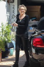 SHARON STONE Visits a Friend in Beverly Hills 03/26/2023